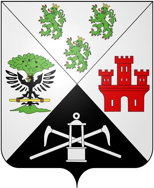 Blegny commune blason ecartele en sautoir a dextre mean pour saive